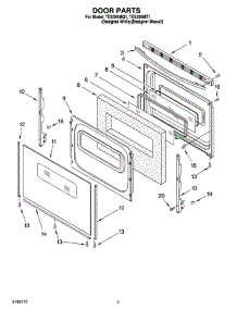 04 - Door Parts parts for Estate Range TES355MT1 from AppliancePartsPros.com