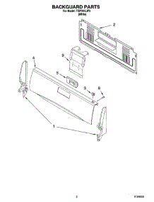 02 - Backguard Parts parts for Estate Range TGP310LW3 from AppliancePartsPros.com