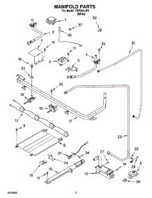 03 - Manifold Parts parts for Estate Range TGP310LW3 from AppliancePartsPros.com