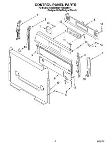 02 - Control Panel Parts parts for Estate Range TGS325MQ2 from AppliancePartsPros.com