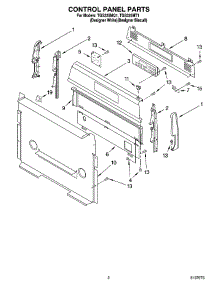 02 - Control Panel Parts parts for Estate Range TGS325MQ1 from AppliancePartsPros.com
