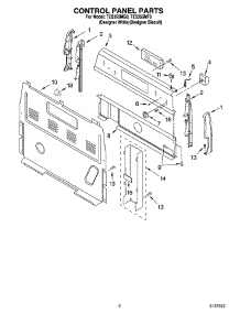 02 - Control Panel Parts parts for Estate Range TES355MQ0 from AppliancePartsPros.com