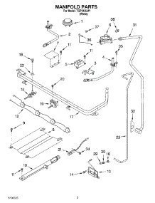 03 - Manifold Parts parts for Estate Range TGP310LW1 from AppliancePartsPros.com