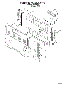 02 - Control Panel Parts parts for Estate Range TES325MQ0 from AppliancePartsPros.com