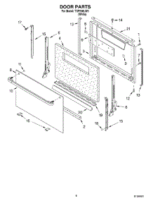 06 - Door parts for Estate Range TGP310LW0 from AppliancePartsPros.com