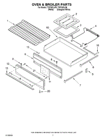 05 - Oven & Broiler parts for Estate Range TGP325LW0 from AppliancePartsPros.com