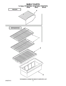 05 - Shelf Parts parts for Estate Refrigerator T8TXNWFWB00 from AppliancePartsPros.com