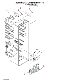 02 - Refrigerator Liner Parts parts for Estate Refrigerator TS25CGXTD01 from AppliancePartsPros.com