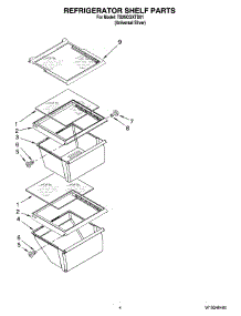 03 - Refrigerator Shelf Parts parts for Estate Refrigerator TS25CGXTD01 from AppliancePartsPros.com