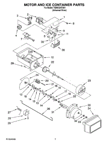 05 - Motor And Ice Container Parts parts for Estate Refrigerator TS25CGXTD01 from AppliancePartsPros.com