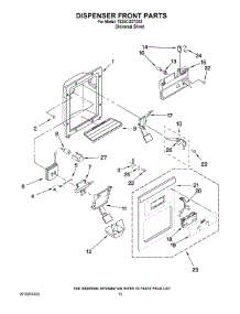 08 - Dispenser Front Parts parts for Estate Refrigerator TS25CGXTD03 from AppliancePartsPros.com