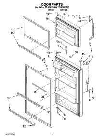 02 - Door Parts parts for Estate Refrigerator TT16DKXSQ05 from AppliancePartsPros.com
