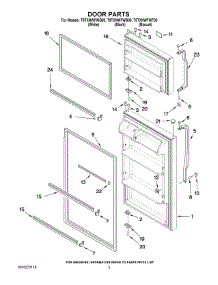 02 - Door Parts parts for Estate Refrigerator T8TXNWFWQ00 from AppliancePartsPros.com