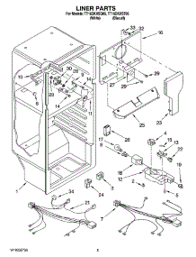 03 - Liner Parts parts for Estate Refrigerator TT16DKXST05 from AppliancePartsPros.com