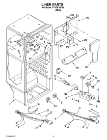 03 - Liner Parts parts for Estate Refrigerator TT16DKXSQ04 from AppliancePartsPros.com