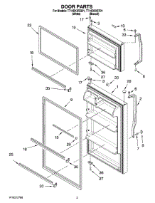 02 - Door Parts parts for Estate Refrigerator TT14DKXST01 from AppliancePartsPros.com
