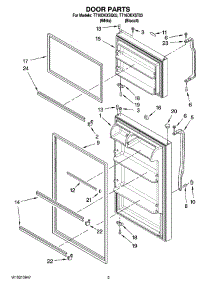 02 - Door Parts parts for Estate Refrigerator TT16DKXST03 from AppliancePartsPros.com
