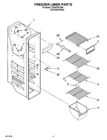 04 - Freezer Liner Parts parts for Estate Refrigerator TS25CGXTD00 from AppliancePartsPros.com