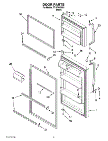 02 - Door Parts parts for Estate Refrigerator TT18TKXSB01 from AppliancePartsPros.com