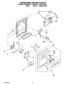08 - Dispenser Front Parts parts for Estate Refrigerator TS25AFXKQ05 from AppliancePartsPros.com