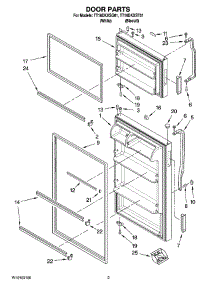 02 - Door Parts parts for Estate Refrigerator TT16DKXSQ01 from AppliancePartsPros.com