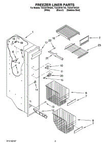 04 - Freezer Liner Parts parts for Estate Refrigerator TS25AFXKS05 from AppliancePartsPros.com