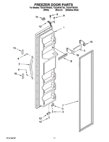 07 - Freezer Door Parts parts for Estate Refrigerator TS25AFXKS05 from AppliancePartsPros.com
