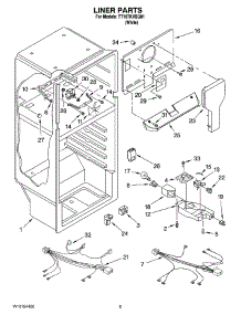 03 - Liner Parts parts for Estate Refrigerator TT18TKXSQ01 from AppliancePartsPros.com