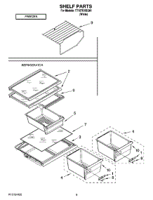 05 - Shelf Parts, Optional Parts parts for Estate Refrigerator TT18TKXSQ01 from AppliancePartsPros.com