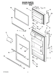 02 - Door Parts parts for Estate Refrigerator TT18DKXRQ02 from AppliancePartsPros.com