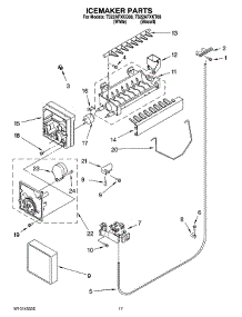 11 - Icemaker Parts parts for Estate Refrigerator TS22AFXKQ08 from AppliancePartsPros.com