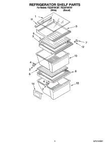03 - Refrigerator Shelf Parts parts for Estate Refrigerator TS22AFXKQ07 from AppliancePartsPros.com