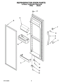 07 - Refrigerator Door Parts parts for Estate Refrigerator TS22AFXKT08 from AppliancePartsPros.com