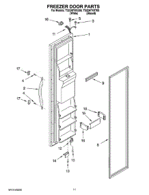 08 - Freezer Door Parts parts for Estate Refrigerator TS22AFXKT08 from AppliancePartsPros.com