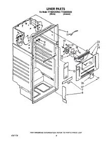 03 - Liner parts for Estate Refrigerator TT16DKXXW00 from AppliancePartsPros.com