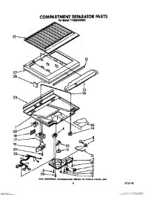 04 - Compartment Separator parts for Estate Refrigerator TT18EKRWW01 from AppliancePartsPros.com