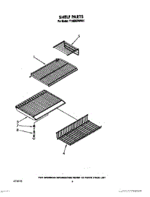 05 - Shelf parts for Estate Refrigerator TT18EKRWW01 from AppliancePartsPros.com