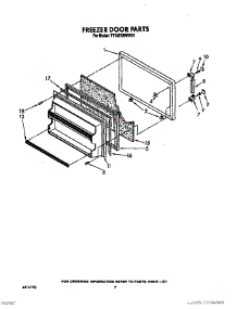 06 - Freezer Door parts for Estate Refrigerator TT18EKRWW01 from AppliancePartsPros.com