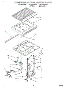 03 - Compartment Separator parts for Estate Refrigerator TT18CKXAW00 from AppliancePartsPros.com