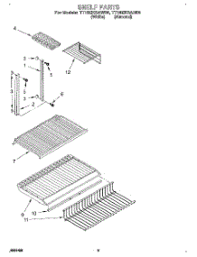 04 - Shelf parts for Estate Refrigerator TT18EKRAW00 from AppliancePartsPros.com