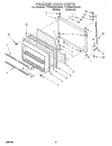 05 - Freezer Door parts for Estate Refrigerator TT18EKRAW00 from AppliancePartsPros.com