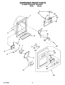 09 - Dispenser Front Parts parts for Estate Refrigerator TS22AFXKQ07 from AppliancePartsPros.com