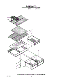 05 - Shelf parts for Estate Refrigerator TT18CKXXW00 from AppliancePartsPros.com