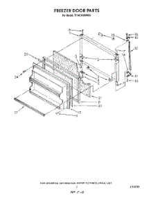 06 - Freezer Door parts for Estate Refrigerator TT18CKXWW00 from AppliancePartsPros.com