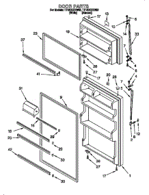 Door parts for Estate Refrigerator TT18DKXEN01 from AppliancePartsPros.com