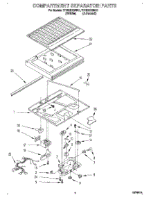 03 - Compartment Separator parts for Estate Refrigerator TT18DKXBW01 from AppliancePartsPros.com