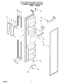 07 - Freezer Door parts for Estate Refrigerator TS25AQXBN01 from AppliancePartsPros.com