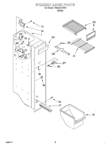 04 - Freezer Liner parts for Estate Refrigerator TS25AEXHW01 from AppliancePartsPros.com