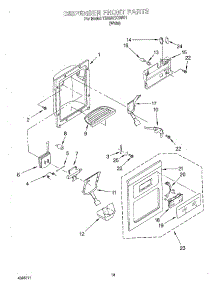 08 - Dispenser Front parts for Estate Refrigerator TS25AEXHW01 from AppliancePartsPros.com