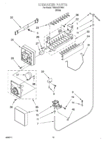 12 - Ice Maker, Optional parts for Estate Refrigerator TS25AEXHW01 from AppliancePartsPros.com